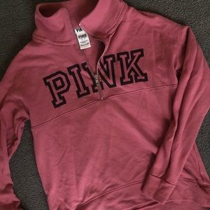 VS Pink pullover quarter zip